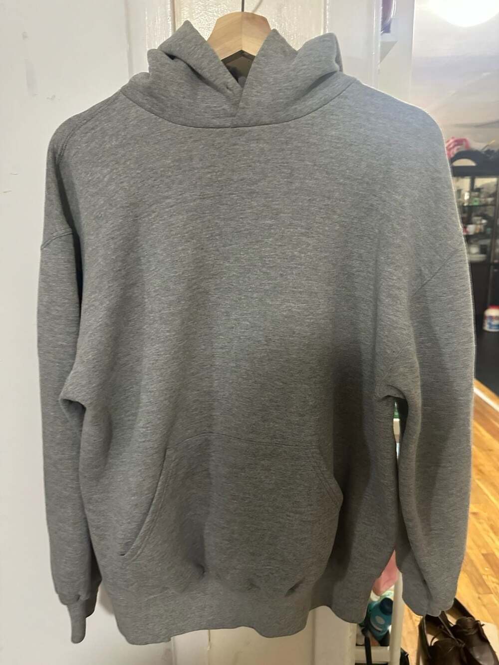 Vintage 90s Russell Athletic Made in USA Grey Blank Hoodie